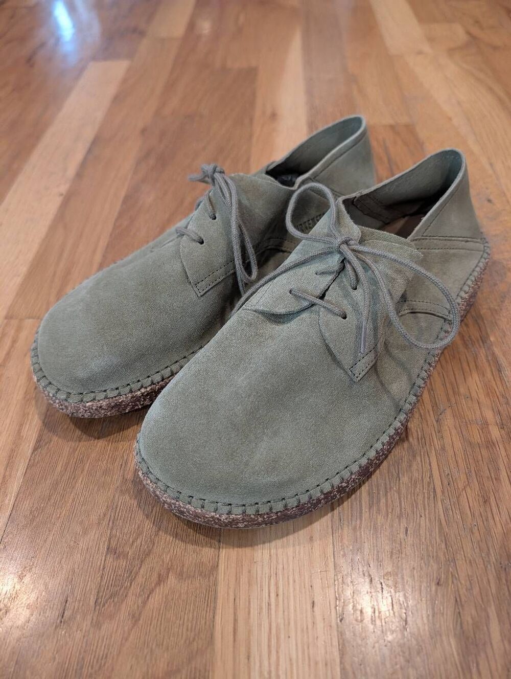 Birkenstock Gary Faded Khaki Suede Lace Up Shoes EU 41 Women 10-10.5 Reg Wide